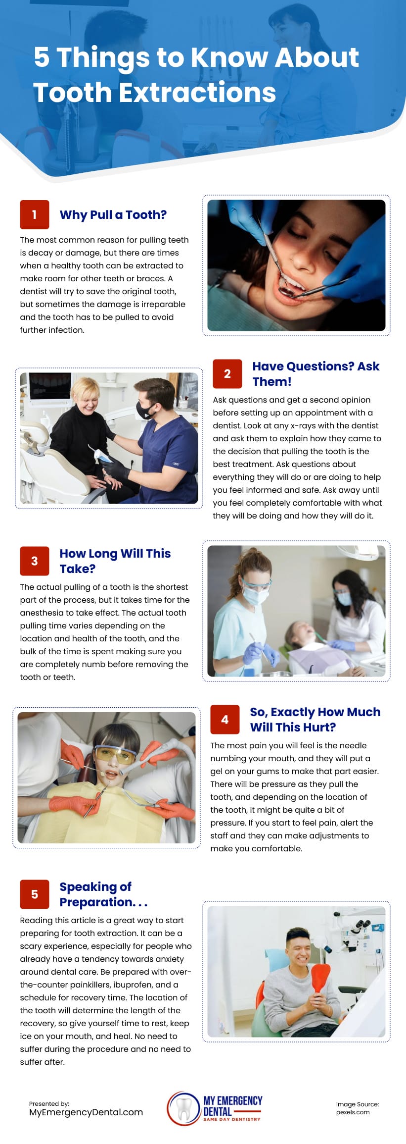 5 Things to Know About Tooth Extractions Infographic