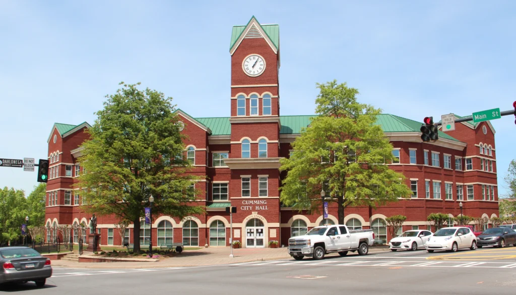 Cumming City Hall, located in Cumming, GA.